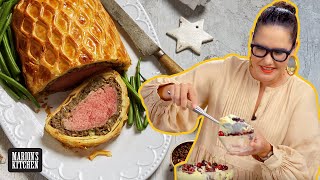 The best nontraditional Beef Wellington and a Boozy Black Forest Trifle  Marions Kitchen [upl. by Nonie]