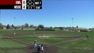 MSOE D2 Club Baseball Vs UWL Game 3 Playoffs [upl. by Glennis]