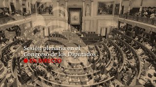 EN DIRECTO  Pleno en el Congreso de los Diputados [upl. by Anneirb]