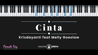 Cinta  Melly Goeslaw feat Krisdayanti KARAOKE PIANO  FEMALE KEY [upl. by Hamann]