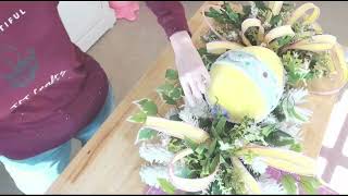 Quick amp Whimsical DIY Spring Easter Egg Floral Swag Tutorial [upl. by Aicirt]