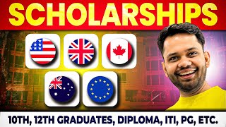 Best Scholarships to Study Abroad after 10th 12th Diploma ITI Bachelor or Masters in 2025 [upl. by Hess]