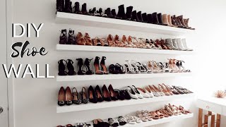 DIY SHOE STORAGE IDEA  IKEA Hack  IKEA Lack [upl. by Ornstead]