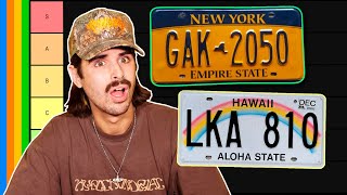 Ranking All 50 US State License Plates [upl. by Itsur]