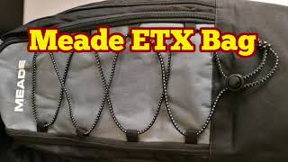 Meade ETX Bag Carrying Bag For ETX 70 80 90 Unboxing Review Use Meade ETX90 [upl. by Eninaej847]