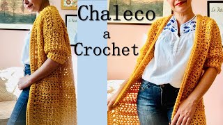 Chaleco largo a crochet para mujer ¡Paso a paso [upl. by Debra]