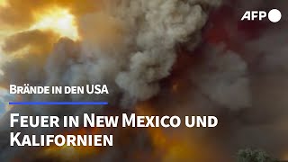 Waldbrände in New Mexico Tausende Menschen evakuiert  AFP [upl. by Llednik]