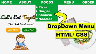 How to make drop down menu using HTML and CSS Simple Dropdown menu using HTML and CSS [upl. by Rie295]