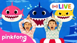 LIVE 🔴Las Mejores Canciones Infantiles para Cantar y Bailar  Pinkfong Baby Shark en español [upl. by Gracie]