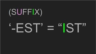 The Suffix EST how it should sound ENGLISH IN COLOUR  Pronunciation Guide [upl. by Yessej]