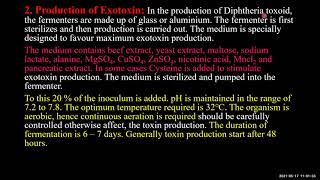 Production of Diphtheria toxoid [upl. by Elagibba]