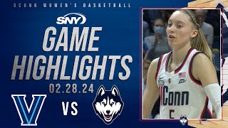 Paige Bueckers scores 31 as UConn beats Villanova to win Big East title  UConn Highlights  SNY [upl. by Htaeh656]