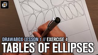 Drawabox Lesson 1 Exercise 4 Tables of Ellipses [upl. by Naggem]