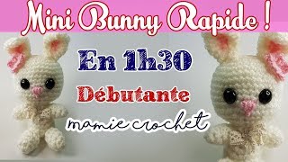 Comment faire un mini lapin au crochet facile et rapide  pâques tuto diy pas à pas débutantes [upl. by Kryska137]