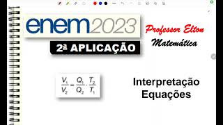 ENEM 2023  PPL  Interpretação e equações  Estudantes de psicologia experimental estão analisando [upl. by Ettennahs991]