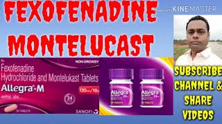 Allegra M tablet। Fexofenadine hydrochloride and mintelucast tablet। allergic rhinitis। itching। [upl. by Kano]