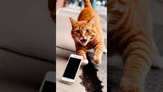 Cat Drops Phone In Hole cutecat funnycats catlover [upl. by Ecnirp368]