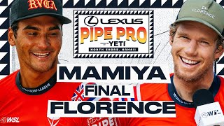 Barron Mamiya vs John John Florence  Lexus Pipe Pro presented by YETI  Final Heat Replay [upl. by Airrotal]