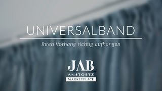 Vorhang mit Universalband richtig aufhängen I JAB ANSTOETZ Onlineshop [upl. by Aicittel]