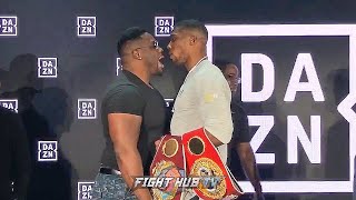 ANTHONY JOSHUA GOES AFTER BIG BABY MILLER AFTER TRASH TALK IN NEW YORK FIGHTERS GO BACK amp FORTH [upl. by Yorgo236]