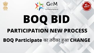 Boq Bid Participation New Process  How to participate Boq In Gem  gem BOQ bid process for seller [upl. by Fendig654]