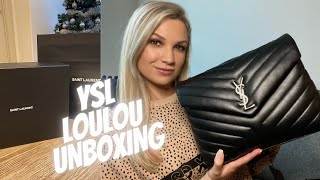 YSL UNBOXING  REVIEW  SAINT LAURENT MEDIUM LOULOU BAG [upl. by Karlie]