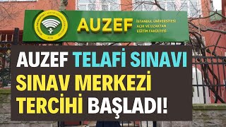 AUZEF Telafi Bütünleme Sınav Merkezi Seçimi Başladı AUZEF Sınav Merkezi Seçimi Nasıl Yapılır [upl. by Sharma]