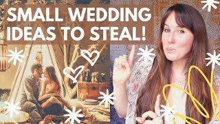 10 SMALL WEDDING Ideas to Steal  the benefits of a small wedding  unique ideas for a small wedding [upl. by Klump]