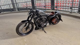 Harley Davidson 48 Forty Eight 1200  Custom Bobber with Big Spoke [upl. by Hildick701]