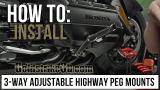 How to Install Goldstrike 3Way Adjustable Highway Peg Mounts [upl. by Nehgaem179]