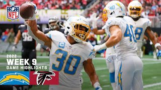 Los Angeles Chargers vs Atlanta Falcons  2022 Week 9 Game Highlights [upl. by Delcine462]