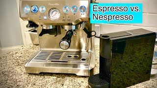 Nespresso Essenza Mini vs Breville Barista Express  Taste Test [upl. by Ellwood]