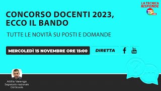 Concorso docenti 2023 in arrivo il bando tutte le novità su posti e domande [upl. by Oigres882]