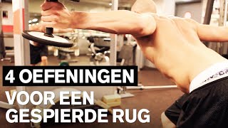 RUG WORKOUT 4 oefeningen voor een gespierde rug [upl. by Power]