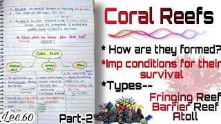 Coral ReefsPart 2 formation survival conditionsTypes World Geography Lec60 An Aspirant [upl. by Atwekk]