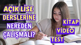 Derslere Nereden Çalışmalı Açık Lise Sınavlarına Nereden Hazırlık Yapmalı [upl. by Meuser]