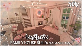 30K BLOXBURG AESTHETIC FAMILY HOUSE BUILD 2STORY NO ADVANCED PLACEMENT [upl. by Hecht]