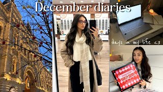 december diaries ❄️  sobrevivendo à semana de provas decoração de Natal da cidade amp unboxing [upl. by Aihpled490]