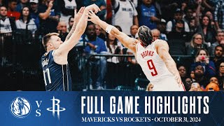 Dallas Mavericks Highlights vs Houston Rockets  October 31 2024 [upl. by Hadeis]