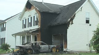 Explosion in car causes house fire in northwest Charlotte  WSOCTV [upl. by Maxim]