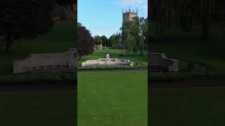 Evesham War Memorial rememberanceday warmemorial Evesham memorialday drone dji [upl. by Ellehcyar]