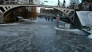 Schaatsen in Dokkum  Elfstedentocht [upl. by Euqnomod]