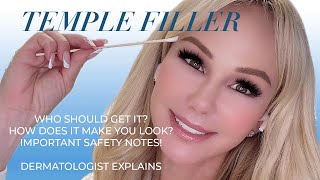 TEMPLE FILLER pros and cons Dermatologist talks about what to look for in a good injector [upl. by Enniotna]