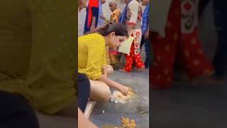 Food Without Plates Shrikrishna Temple🙏🙏shorts ytshorts trendingshorts youtubeshorts viralvideo [upl. by Nednyl]