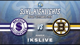 HIGHLIGHTS Melville Millionaires  Estevan Bruins Sept 20 2024 [upl. by Sender422]