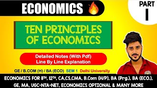 Ch1  Ten Principles of Economics Part1 Mankiw  BcomH  BA Eco  1st Semester  UGC NET [upl. by Wunder]