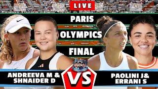 🔴 Errani S  Paolini J VS Andreeva M  Shnaider  Paris Olympics 2024 olympics2024 aotennis2 [upl. by Fiertz]