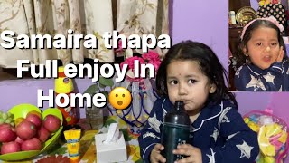 Samaira Thapa Full enjoy in home😮 Nepali cute girl  samairathapa [upl. by Belden]