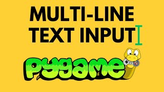 Getting Multi Line Text Input In Pygame [upl. by Lipkin]