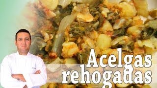 Acelgas rehogadas  Recetas de cocina [upl. by Vittorio]